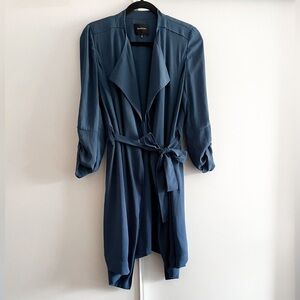 Babaton Flowy Trench Coat (Blue)